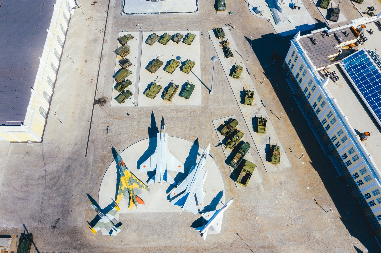 metal-supermarkets-military-base-aerial-view